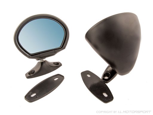 MX-5 Retro Design Door Mirror - Set , Finish Black Matte